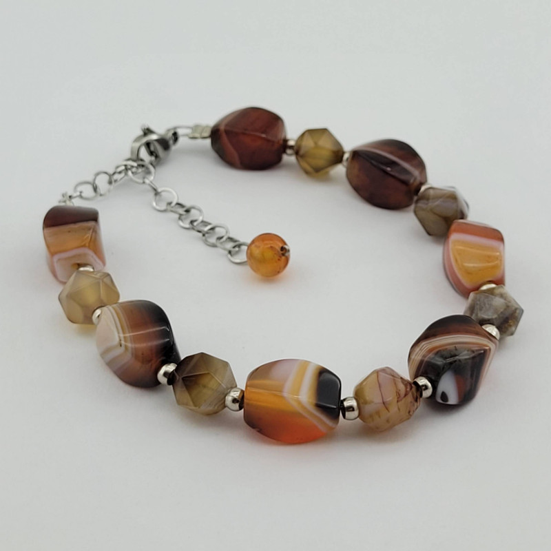 دستبند زنانه مدل سنگ عقیق سلیمان کد 74 دستبند زنانه مدل سنگ عقیق سلیمان کد 74