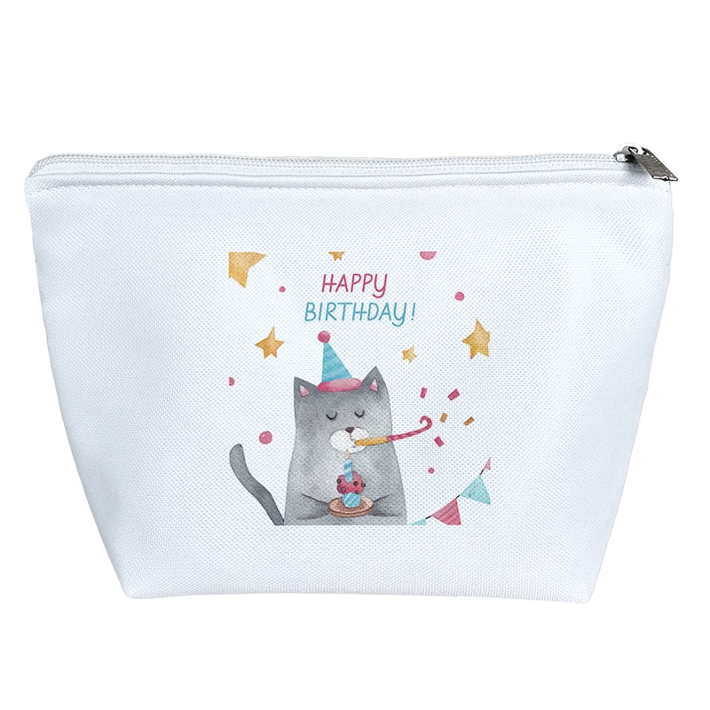 کیف لوازم آرایش دخترانه خندالو مدل تولدت مبارک Happy Birth Day کد 2778