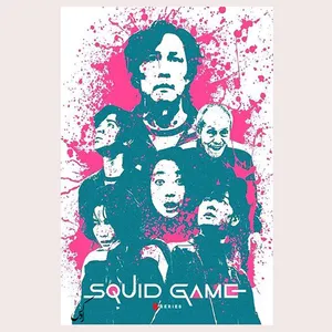 کارت پستال رادکس طرح SQUID GAME مدل NE186