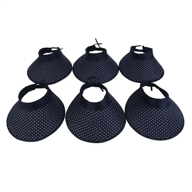 کلاه آفتابگیر مدل نقاب طرح پشت کش خالخالی