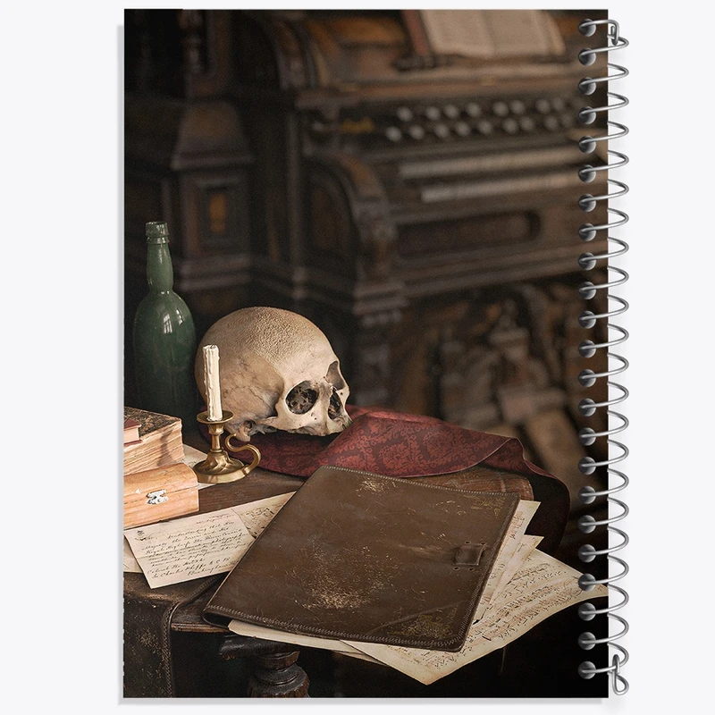 دفتر مشق 100 برگ خندالو طرح اسکلت (Skeleton) کد F701