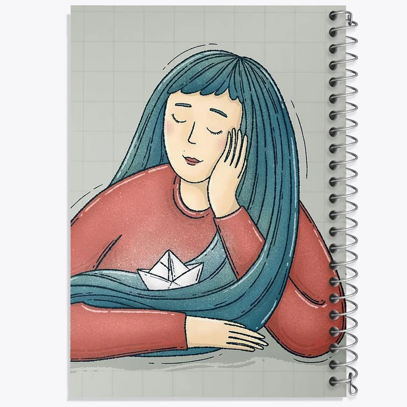 دفتر شطرنجی 50 برگ خندالو طرح دخترونه کد 6085