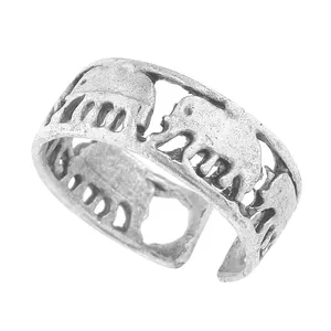 انگشتر نقره زنانه طرح فیل مدل 15140