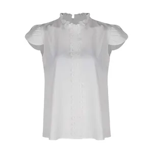 بلوز آستین کوتاه زنانه برنس مدل ژانتیا-01