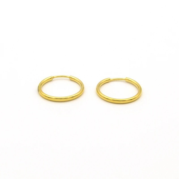 گوشواره حلقه‌ای طلا 18 عیار زنانه نیکان گلد مدل NK356 - 5