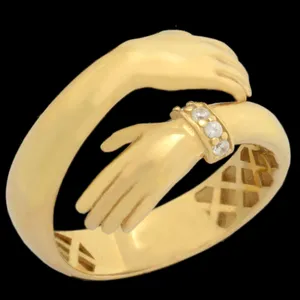 انگشتر طلا 18 عیار زنانه طلای مستجابی مدل آغوش کد 67021