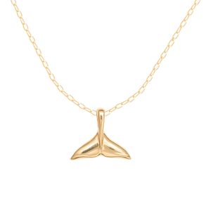 گردنبند طلا 18 عیار زنانه با طرح حلقه‌ای فلامینگو کرابو مدل  دم وال Kr102471