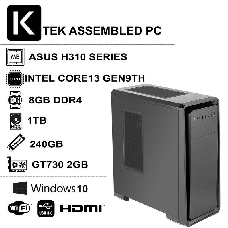 کامپیوتر دسکتاپ مدل KTEK GEN9-i381S2
