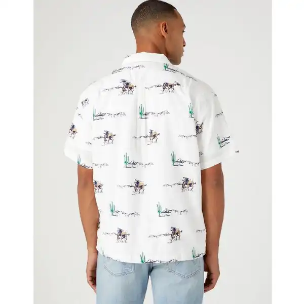 پیراهن آستین کوتاه مردانه رنگلر مدل هاوایی 112334266