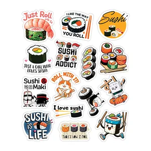 استیکر لپ تاپ توییجین و موییجین طرح سوشی کد 01 مجموعه 15 عددی