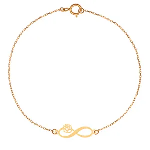 دستبند طلا 18 عیار زنانه الن نار مدل رز بينهايت کد ELN102043