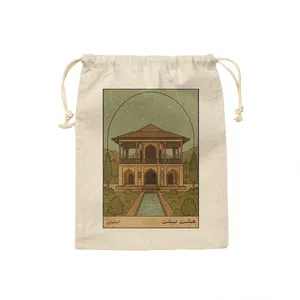 کیسه نان و سبزی ترمه طراحان ایده مدل کارت هشت بهشت اصفهان کد map1506 - S سایز 19x19 سانتی متر