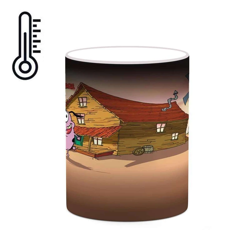 ماگ حرارتی کاکتی مدل کارتون Courage The Cowardly Dog کد mgh22413