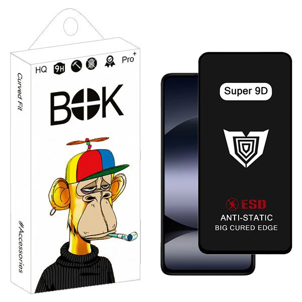 محافظ صفحه نمایش بوک مدل Super 9D Pro مناسب برای گوشی موبایل شیائومی redmi note 14 / note 13