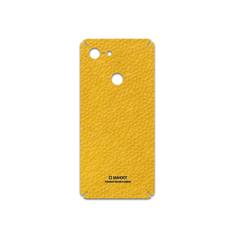 برچسب پوششی ماهوت مدل Mustard-Leather مناسب برای گوشی موبایل گوگل Pixel 3