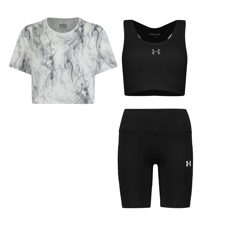 ست سه تکه لباس ورزشی زنانه مدل 1801-56-69