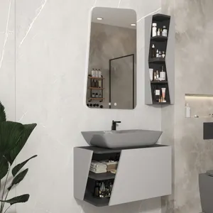 ست کابینت و روشویی الین مدل نویان به همراه آینه و باکس