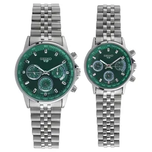 ست ساعت مچی عقربه ای زنانه و مردانه سیکو مدل VIP Tachymeter کد WS-39