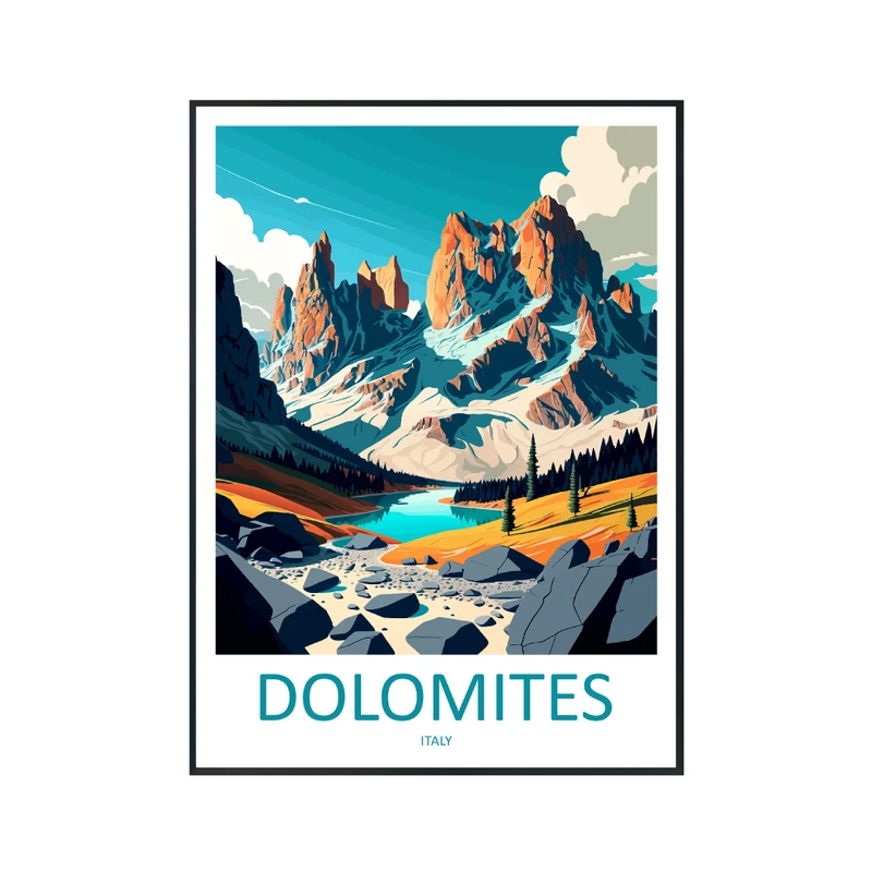 پوستر مدل کوه های دولومیت ایتالیا