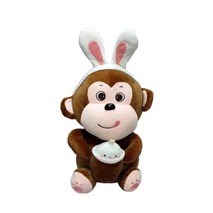 عروسک مدل میمون تل خرگوشی کد 0022 ارتفاع 40 سانتی متر
