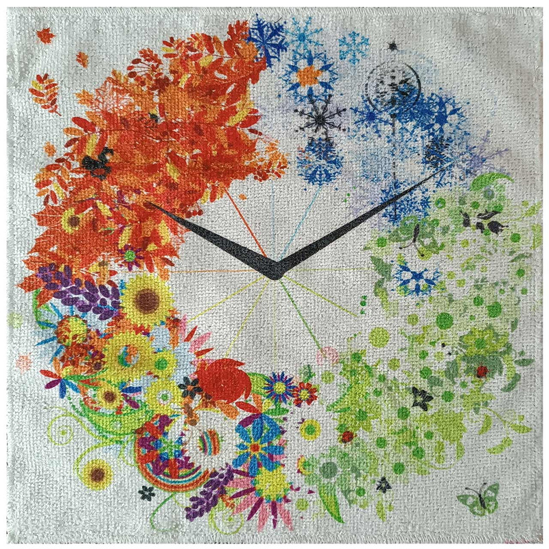 دستمال نظافت آشپزخانه بی تی مدل میکروفایبر طرح ساعت کد 30x30W242
