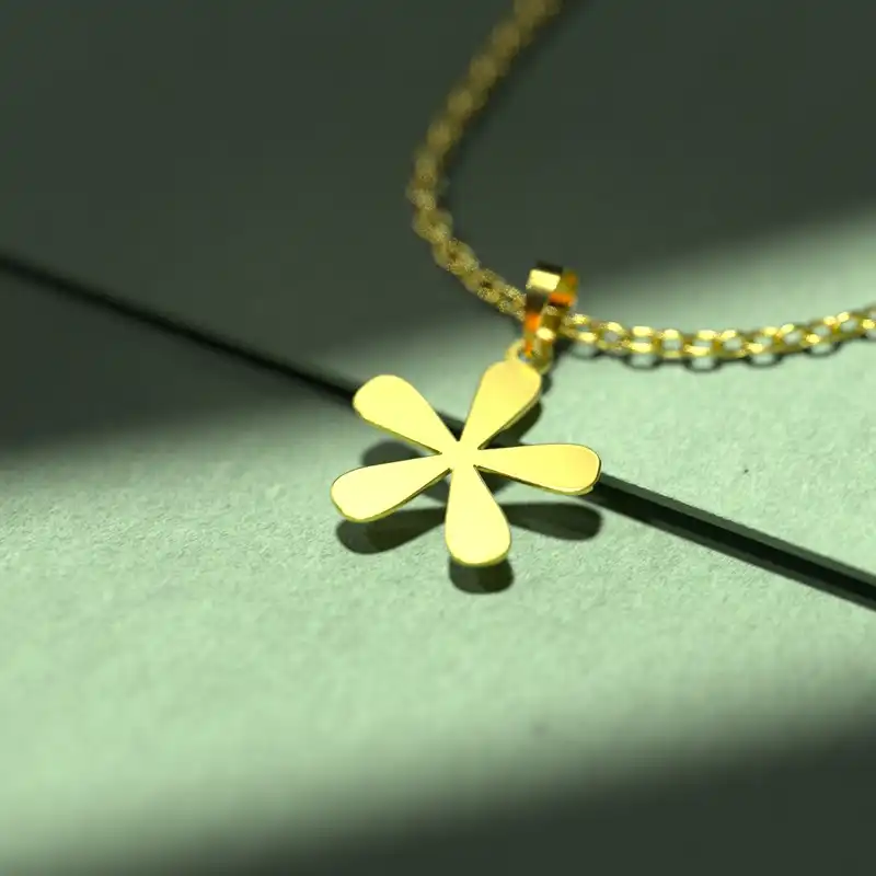 گردنبند طلا 18 عیار زنانه مدوپد مدل هندسی کد F3-1-1229