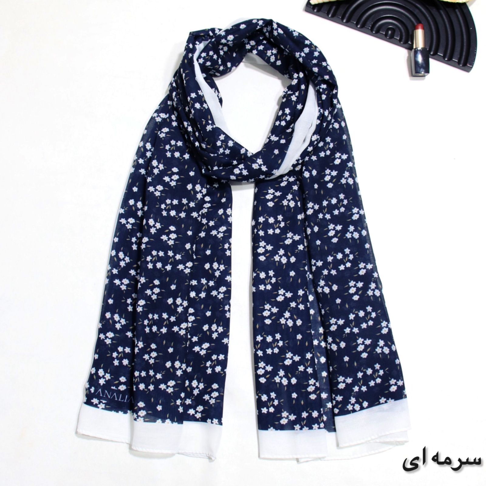شال زنانه مدل نخی جدید طرح گل گلی کد ana-7063 -  - 12