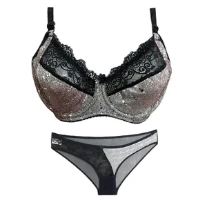 ست شورت و سوتین زنانه بی اند دی مدل پولکی 