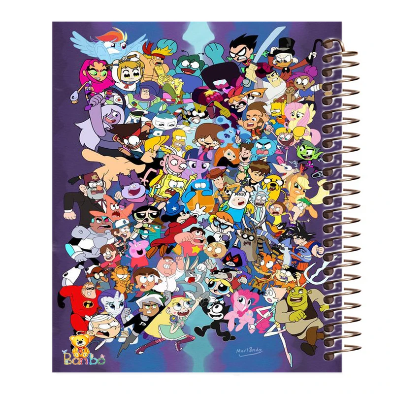 دفتر مشق 100 برگ بانیبو طرح  کارتونی کد 852