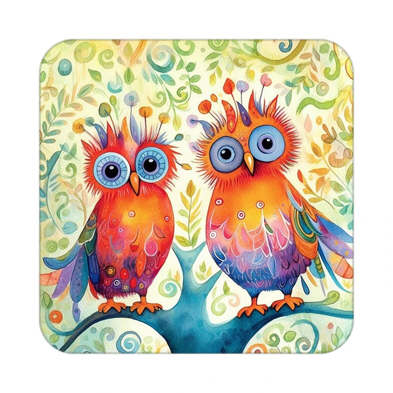 زیر لیوانی کاکتی طرح حیوانات رنگی مدل mp25623