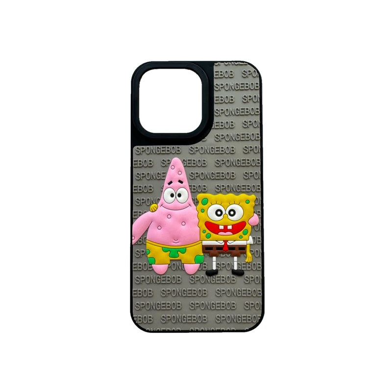 کاور مدل باب اسفنجی و پاتریک طرح دار برجسته کد Spongebob79 مناسب برای گوشی موبایل اپل iPhone 16 Pro