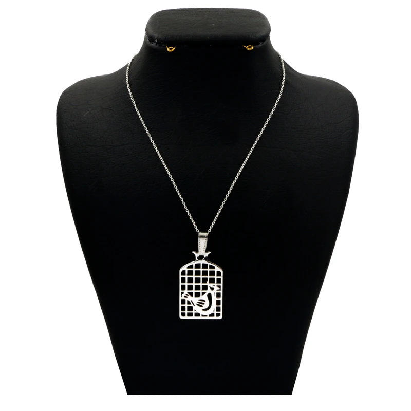 گردنبند نقره زنانه دلی جم طرح مرغ آمین کد D 187