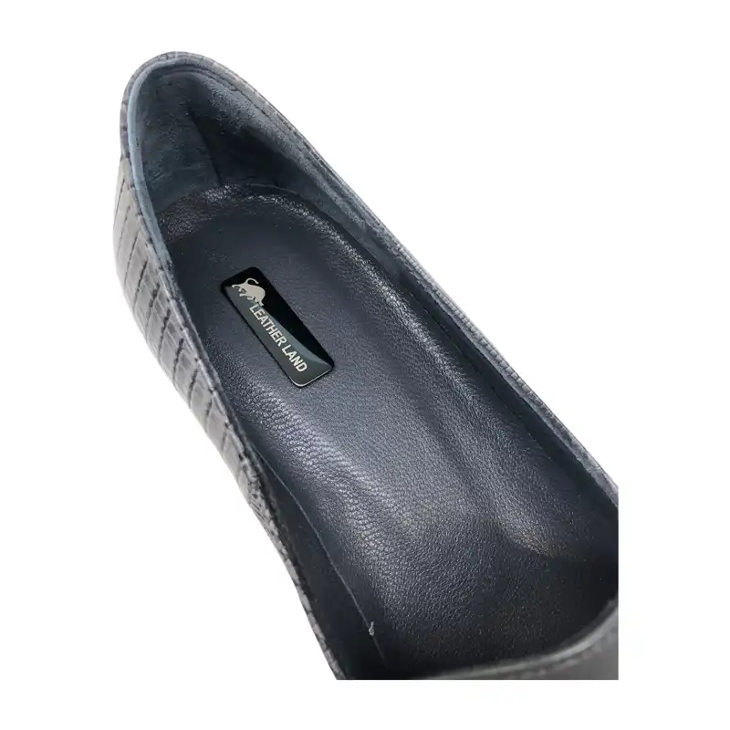 کفش زنانه سرزمین چرم مدل 1705 رنگ طوسی