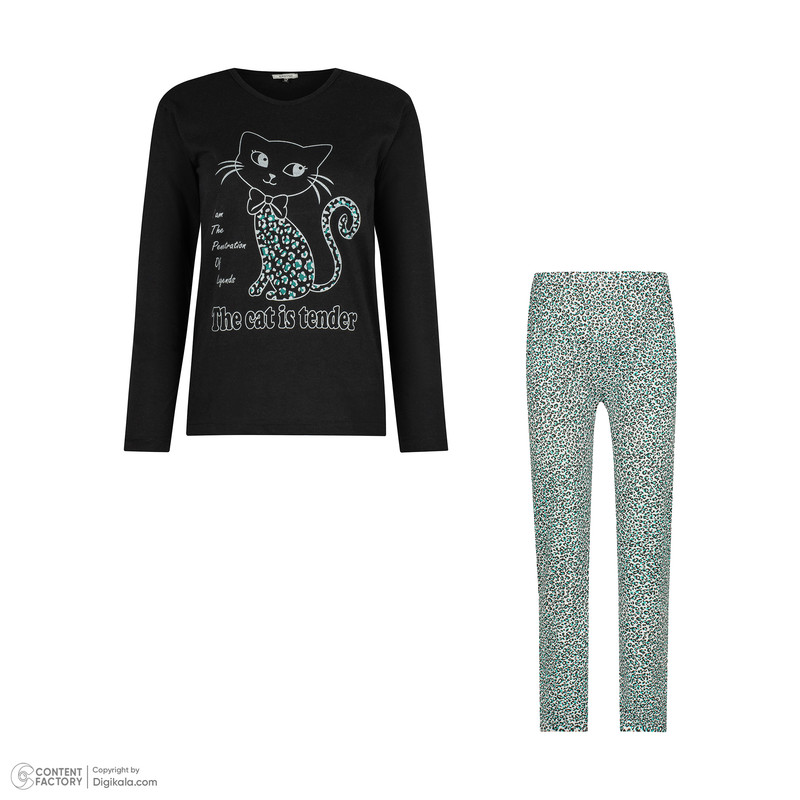 ست تی شرت آستین بلند و شلوار زنانه ایزی دو مدل 473107