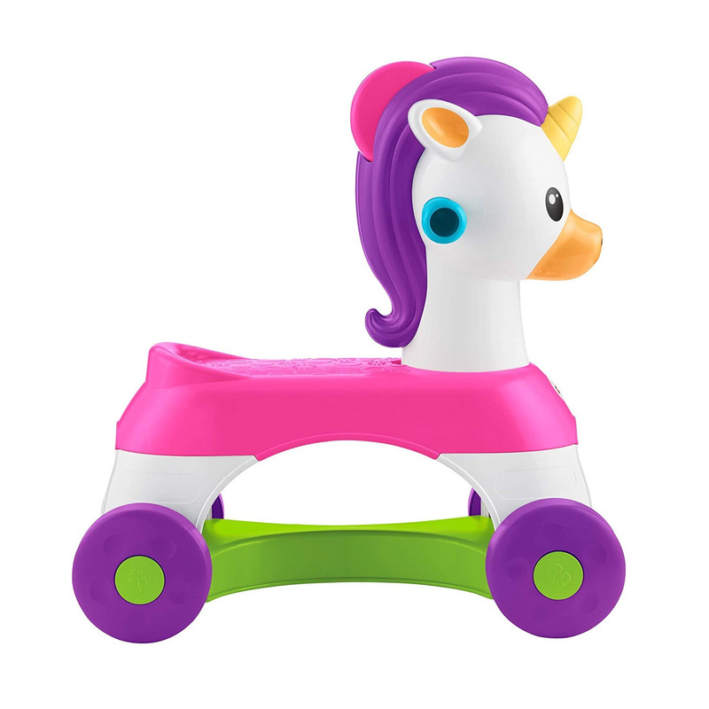 چهار چرخه کودک فیشر پرایس مدل Rollin Tunes Unicorn Ride On کد GDR81