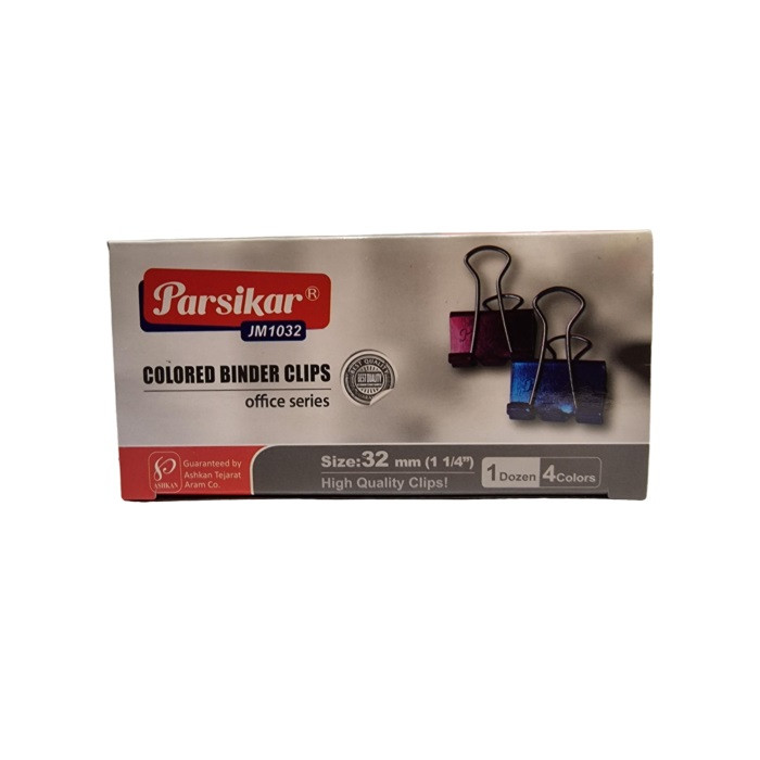 گیره پارسیکار مدل JM-1032 طرح رنگی بسته 12 عددی