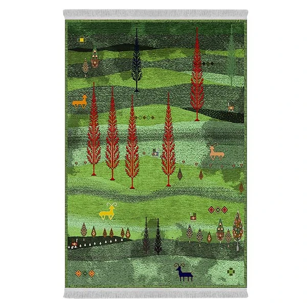 فرش پارچه‌ای دفه مدل فرشینه طرح مدرن کد 130