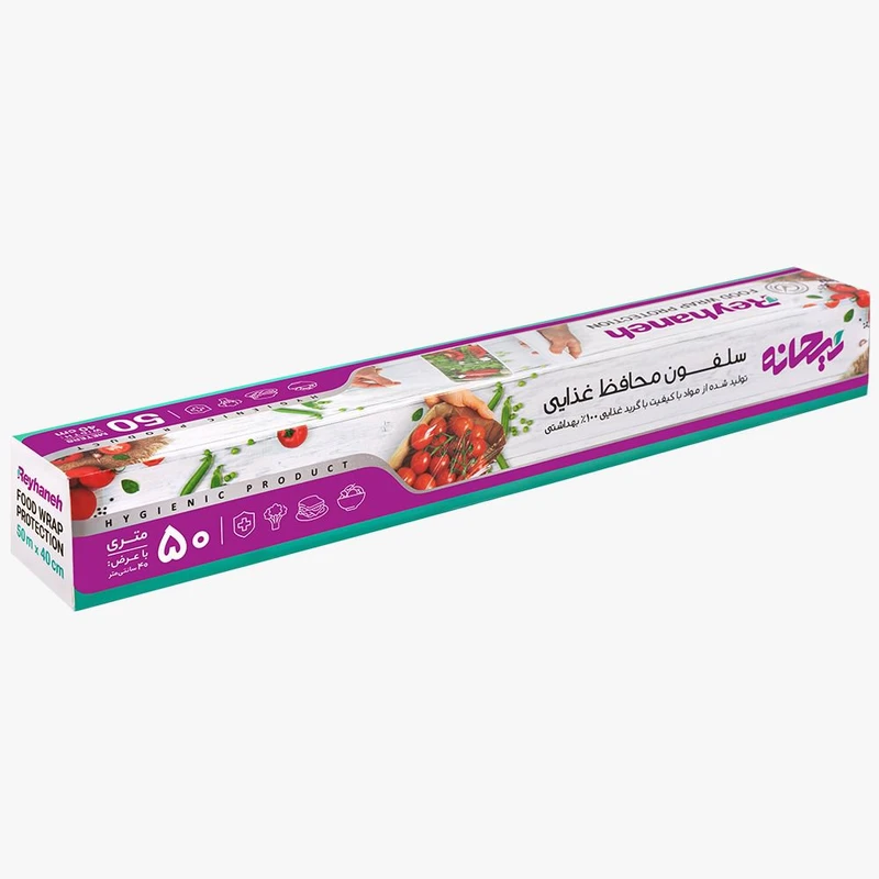 سلفون ریحانه مدل محافظ غذایی رول 50 متری