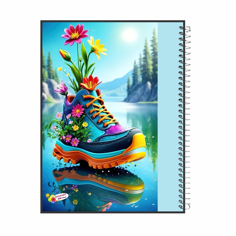 دفتر مشق 200 برگ گلبرگ مدل کفش زیبا کد 5101