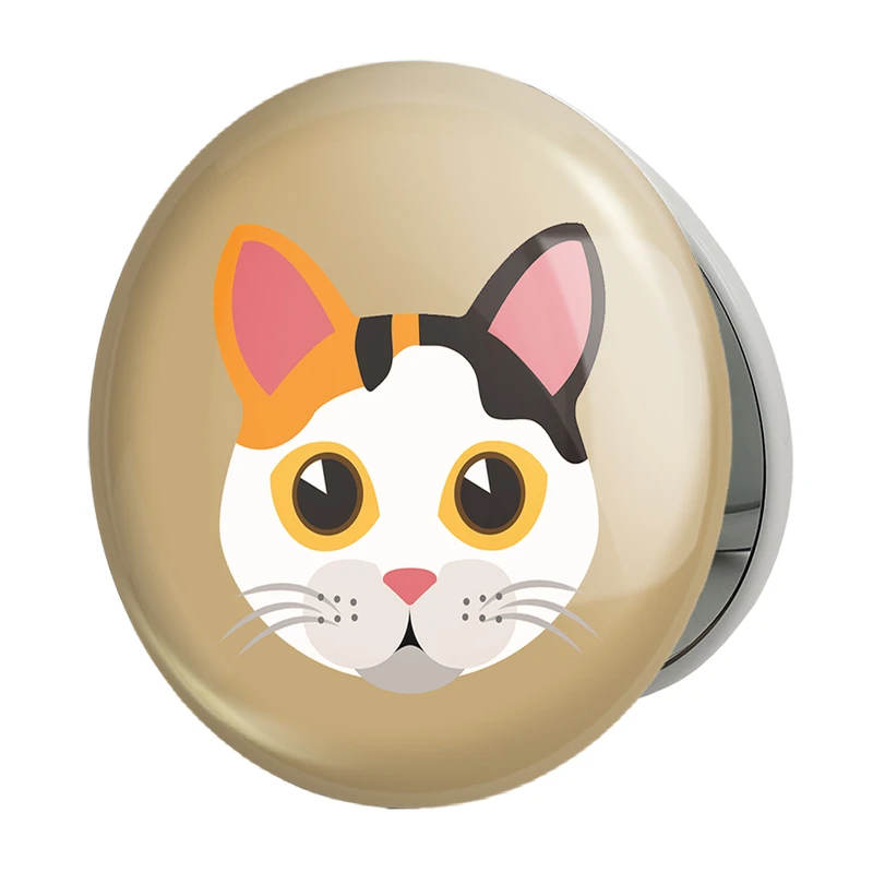 آینه جیبی خندالو طرح گربه مدل تاشو کد 5009 