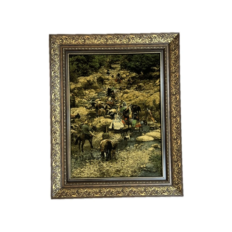 تابلو فرش دستباف طرح کوچ عشایر 