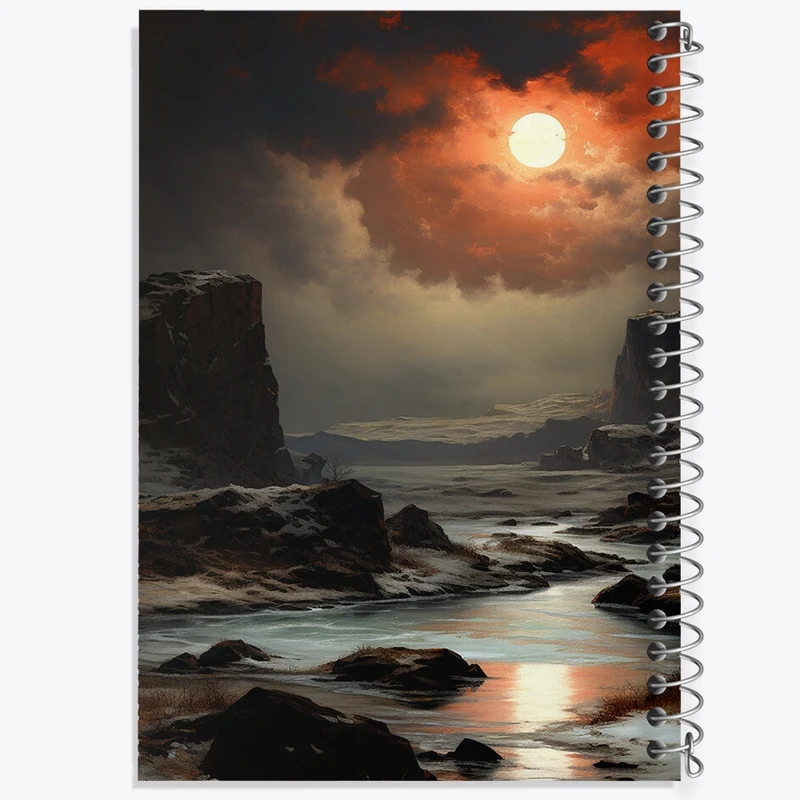 دفتر نقاشی 50 برگ خندالو طرح منظره شب کد F436