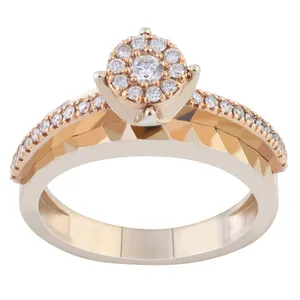 انگشتر طلا 18 عیار زنانه مدل 10115 طرح فلاور