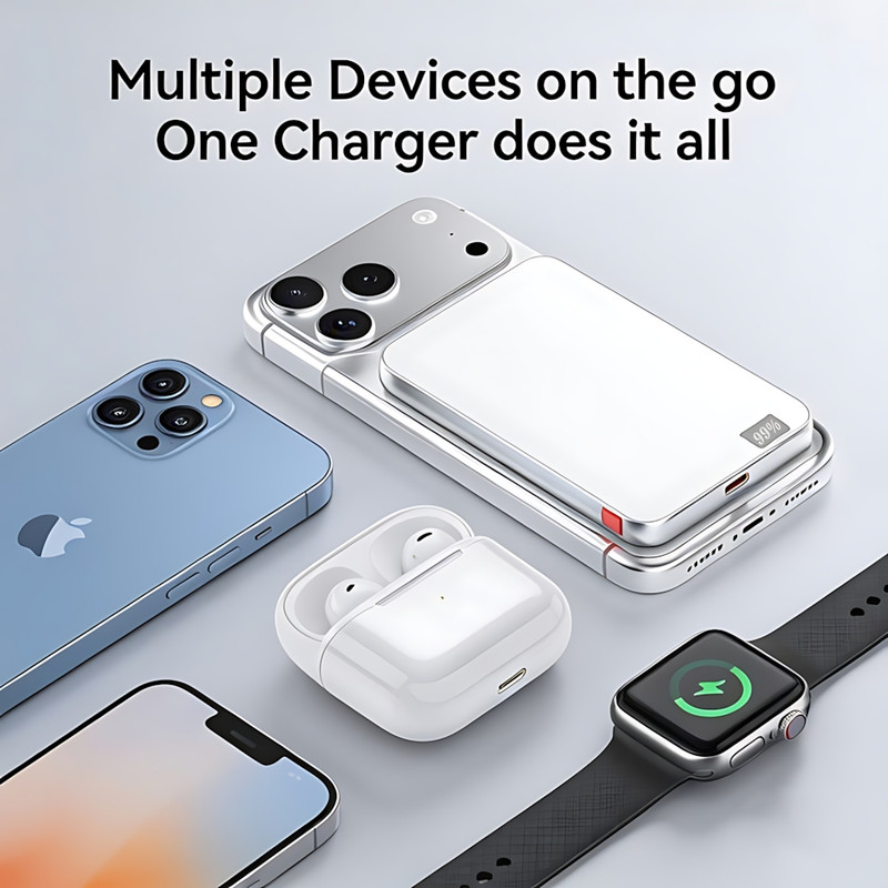 پاوربانک 20 وات رسی مدل RPB-W41 ظرفیت 5000 میلی‌آمپرساعت به همراه کابل USB-C