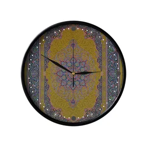 ساعت دیواری مدوپد طرح فرش قم ترنجی مدل C-Ghom055