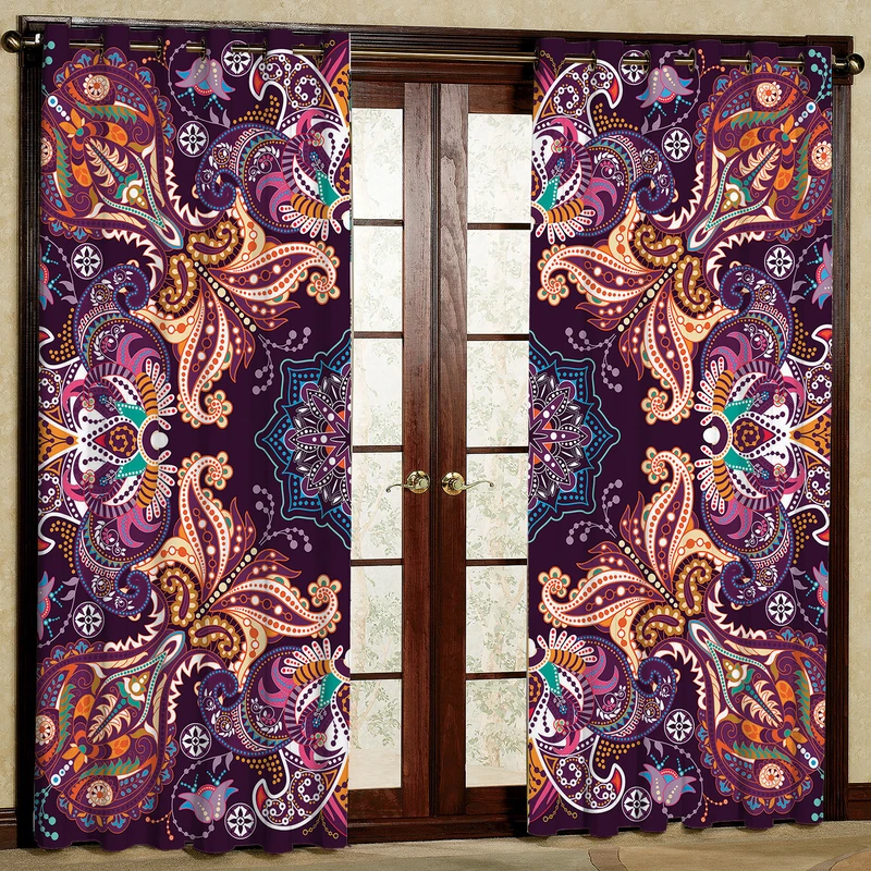 پرده مدل مخمل پانچی کد 1347 سایز 140x280 سانتی متر