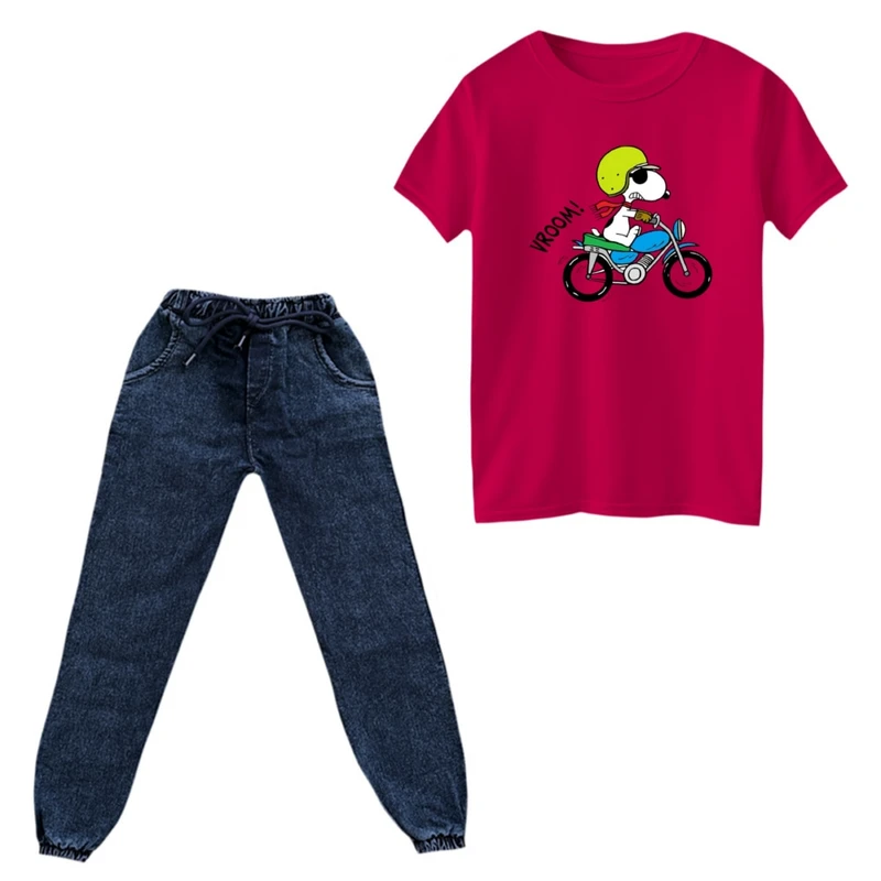 ست تی‌شرت و شلوار پسرانه مدل اسنوپی کد ۷۵