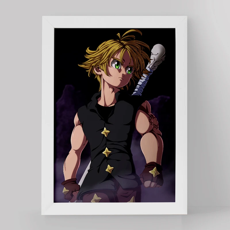 تابلو خندالو مدل ملیوداس و بن انیمه هفت گناه کبیره کد 17516