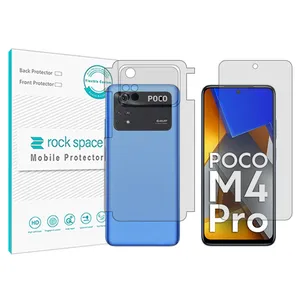 Rockspace transparent screen protector HyGEL model suitable for Xiaomi Poco M4 Pro mobile phone with back protector