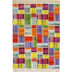 کلاژ فرش ماشینی یک و نیم متری نارسیس مدل چهل تکه کد 1400